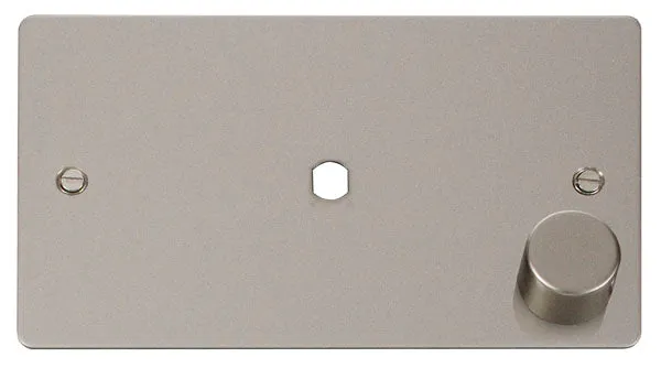 Click Define FPPN185 Flat Plate 1G Unfurnished Dimmer Plate & Knob (1630W Max) - Pearl Nickel