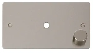 Click Define FPPN185 Flat Plate 1G Unfurnished Dimmer Plate & Knob (1630W Max) - Pearl Nickel