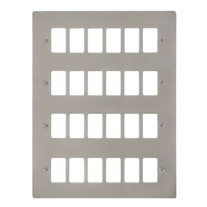 Click Define FPPN20524 24 Gang GridPro Frontplate - Pearl Nickel