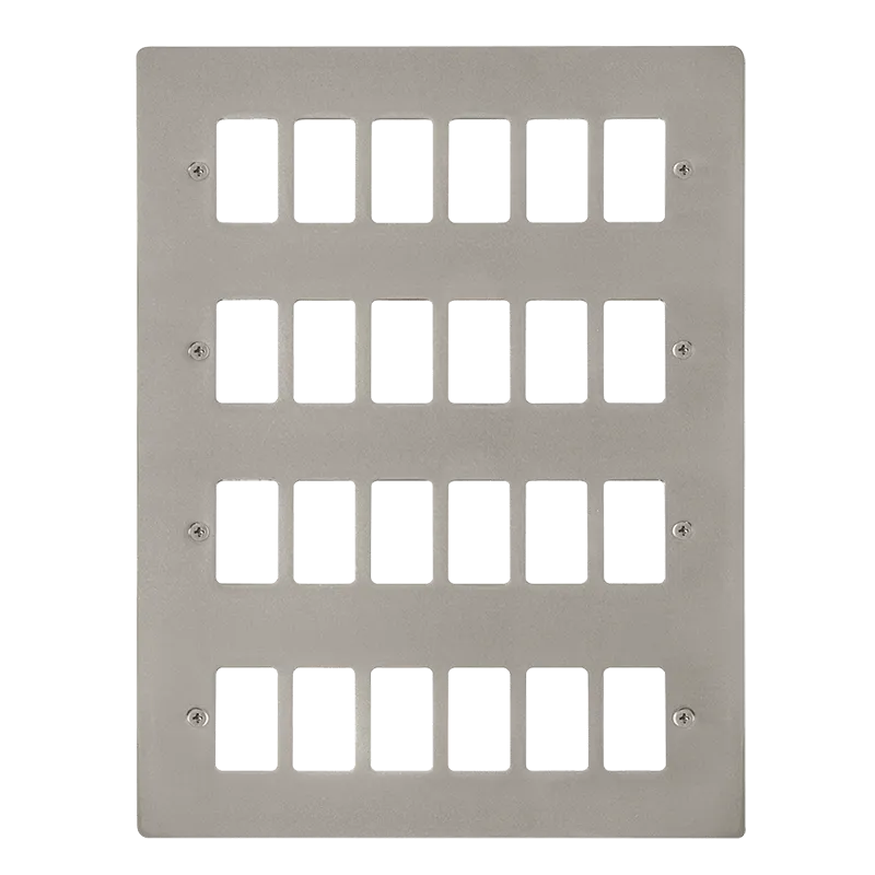 Click Define FPPN20524 24 Gang GridPro Frontplate - Pearl Nickel