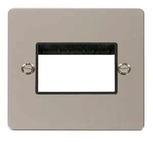 Click Define FPPN403BK Flat Plate 3G MiniGrid Unfurnished Front Plate - Pearl Nickel (Black)