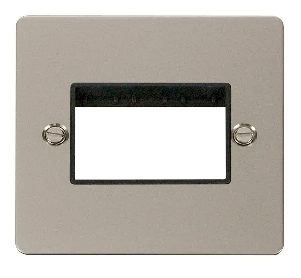 Click Define FPPN403BK Flat Plate 3G MiniGrid Unfurnished Front Plate - Pearl Nickel (Black)