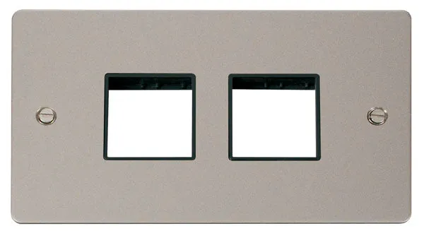 Click Define FPPN404BK Flat Plate 4G MiniGrid Unfurnished Front Plate - Pearl Nickel (Black)