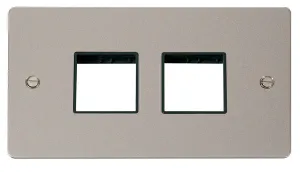 Click Define FPPN404BK Flat Plate 4G MiniGrid Unfurnished Front Plate - Pearl Nickel (Black)