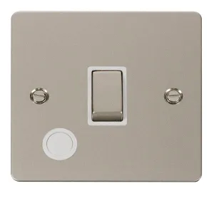 Click Define FPPN522WH Flat Plate 20A Ingot DP Switch   Flex Outlet - Pearl Nickel (White)