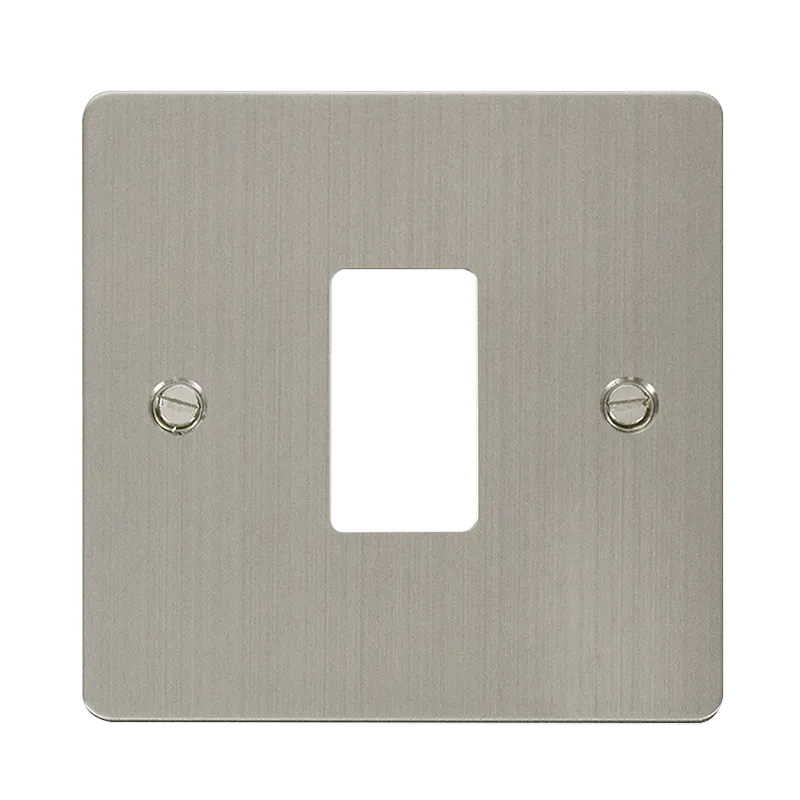 Click Define FPSS20401 1 Gang GridPro Frontplate - Stainless Steel