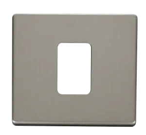 Click Definity SCP200SS 45A 1 Gang Plate Switch Cover Plate - Stainless Steel