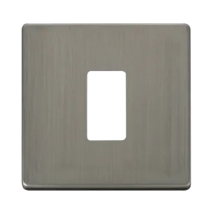 Click Definity SCP20401SS 1 Gang GridPro Frontplate - Stainless Steel