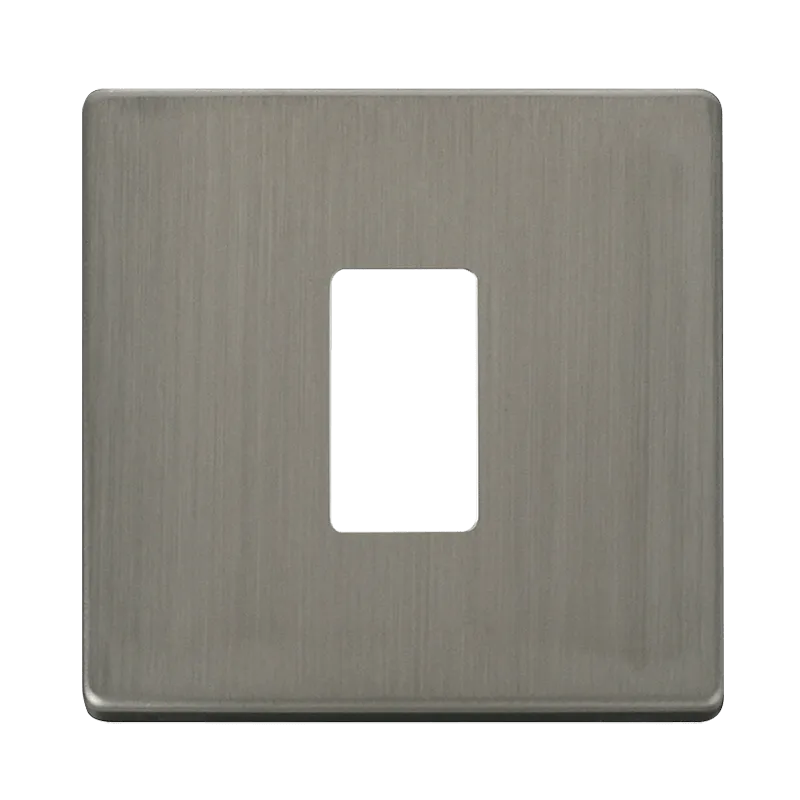 Click Definity SCP20401SS 1 Gang GridPro Frontplate - Stainless Steel
