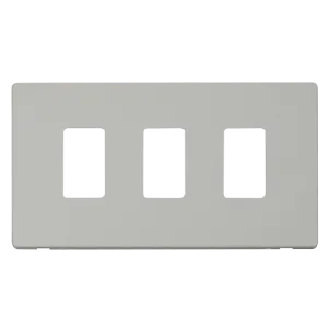 Click Definity SCP20403PW 3 Gang GridPro Frontplate - Polar White