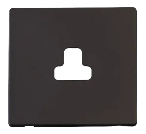 Click Definity SCP239BK 2A Round Pin Socket Outlet Cover Plate - Black