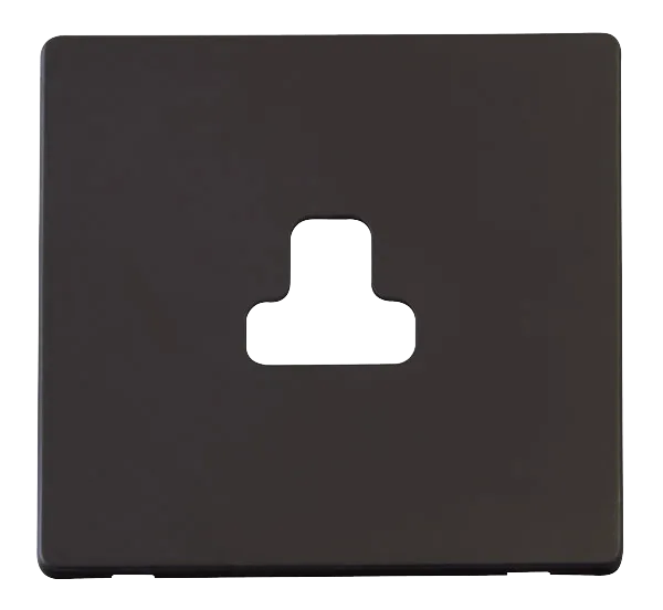 Click Definity SCP239BK 2A Round Pin Socket Outlet Cover Plate - Black