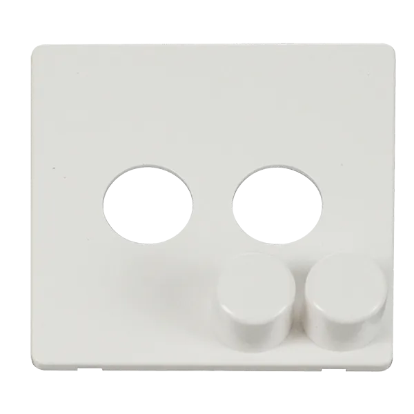 Click Definity SCP242MW 2 Gang Dimmer Switch Cover Plate - Metal White