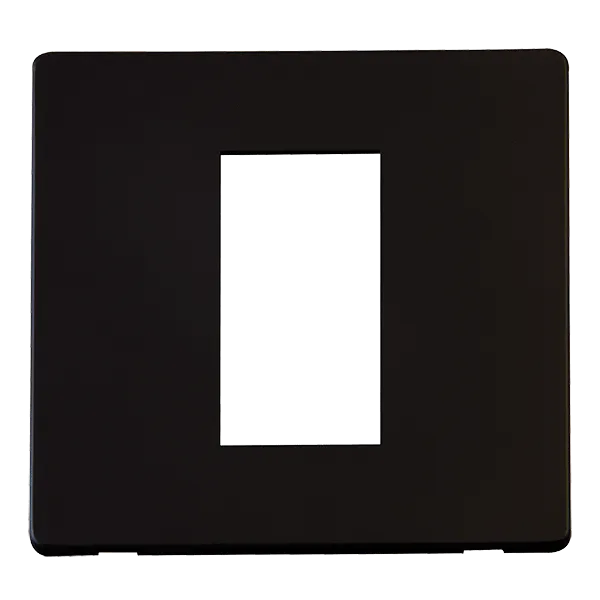 Click Definity SCP310MB 1G Single Media Mod Plate - Metal Black
