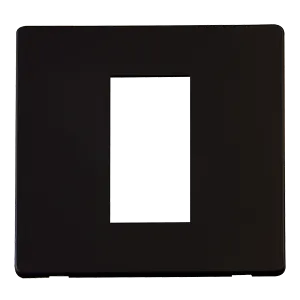 Click Definity SCP310MB 1G Single Media Mod Plate - Metal Black