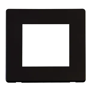 Click Definity SCP311MB 1G Twin Media Mod Plate - Metal Black