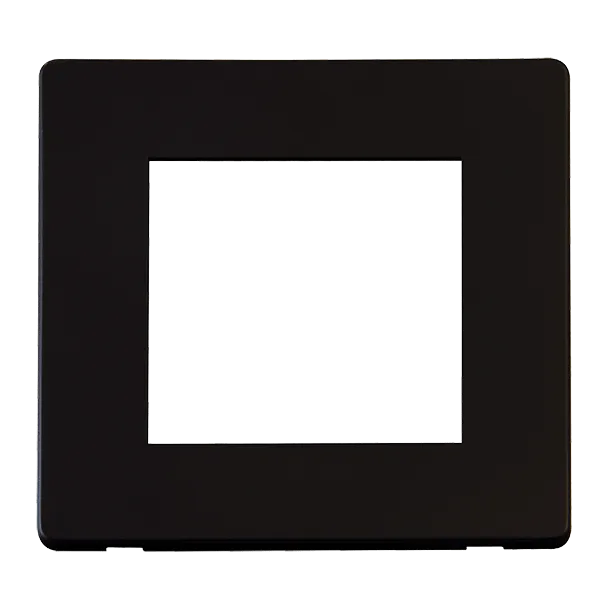 Click Definity SCP311MB 1G Twin Media Mod Plate - Metal Black