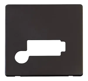 Click Definity SCP350BK 13A Fuse Connection Unit with Flex Outlet (Lockable) Cover Plate - Black