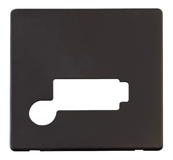 Click Definity SCP350BK 13A Fuse Connection Unit with Flex Outlet (Lockable) Cover Plate - Black