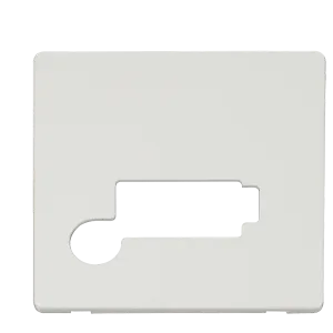 Click Definity SCP350MW 13A Fuse Connection Unit with Flex Outlet (Lockable) Cover Plate - Metal White