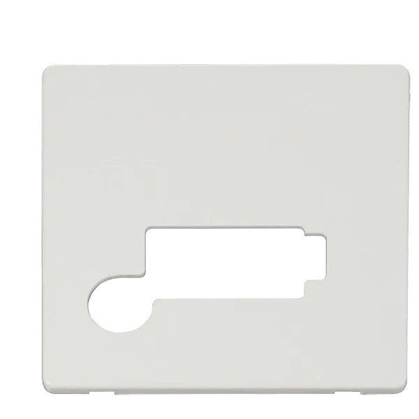 Click Definity SCP350MW 13A Fuse Connection Unit with Flex Outlet (Lockable) Cover Plate - Metal White