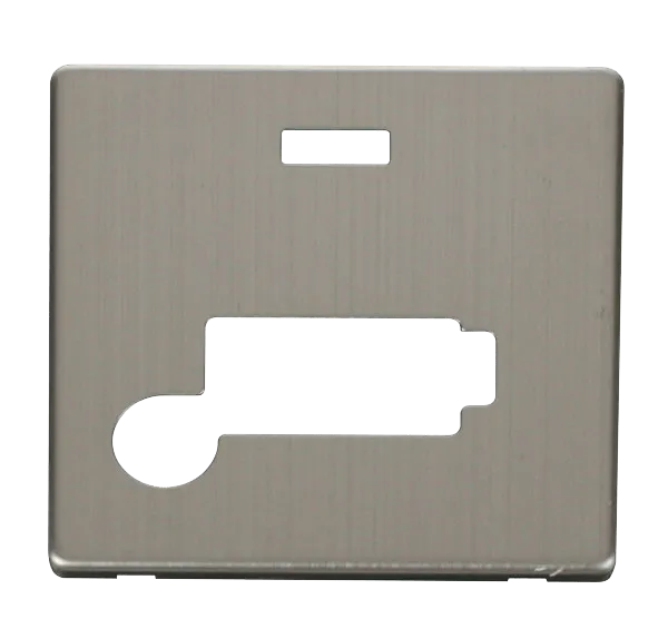 Click Definity SCP353SS 13A Fuse Conn. Unit with Flex Outlet & Neon (Lockable) Cover Plate - Stainless Steel