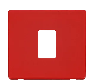 Click Definity SCP401RD 1G Single Aperture MiniGrid Unfurnished Front Plate - Red
