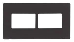 Click Definity SCP406BK 2G (2 x 3) Aperture MiniGrid Unfurnished Front Plate - Black