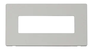 Click Definity SCP426PW 2G (6 In-Line) Aperture MiniGrid Unfurnished Front Plate - Polar White