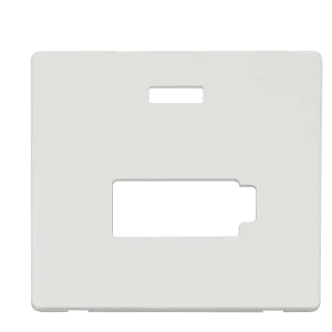 Click Definity SCP453MW 13A Fuse Connection Unit with Neon (Lockable) Cover Plate - Metal White
