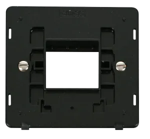 Click Definity SIN402BK 1G MiniGrid Unfurnished Plate Twin Aperture Insert - Black