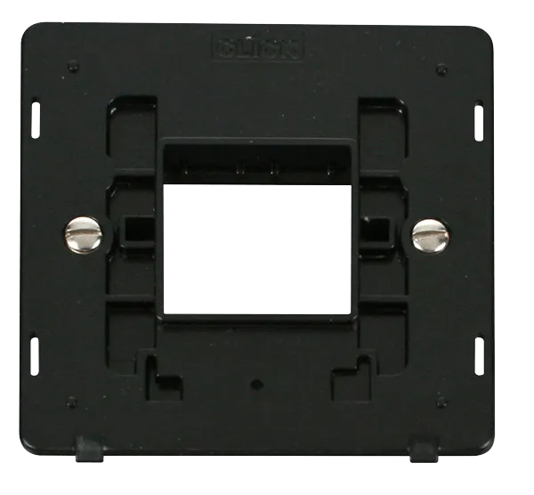Click Definity SIN402BK 1G MiniGrid Unfurnished Plate Twin Aperture Insert - Black