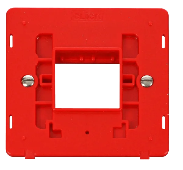 Click Definity SIN402RD 1G MiniGrid Unfurnished Plate Twin Aperture Insert - Red