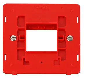 Click Definity SIN402RD 1G MiniGrid Unfurnished Plate Twin Aperture Insert - Red
