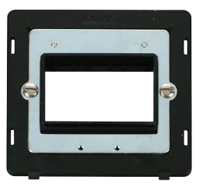Click Definity SIN403BK 1G MiniGrid Unfurnished Plate Triple Aperture Insert - Black