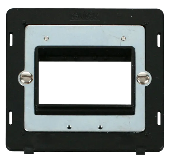 Click Definity SIN403BK 1G MiniGrid Unfurnished Plate Triple Aperture Insert - Black