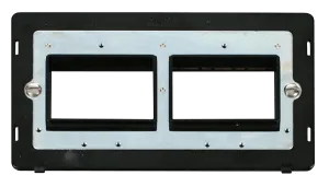 Click Definity SIN406BK 2G MiniGrid Unfurnished Plate (2 x 3) Aperture Insert - Black
