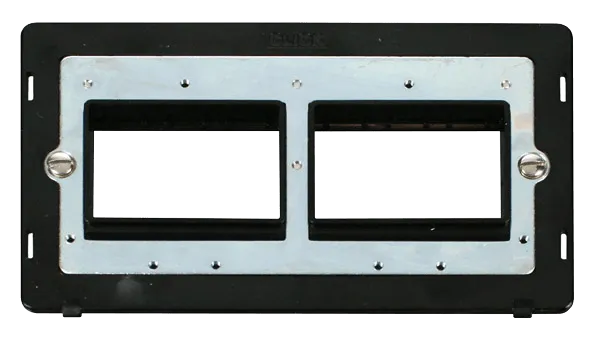 Click Definity SIN406BK 2G MiniGrid Unfurnished Plate (2 x 3) Aperture Insert - Black