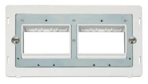 Click Definity SIN406PW 2G MiniGrid Unfurnished Plate (2 x 3) Aperture Insert - White