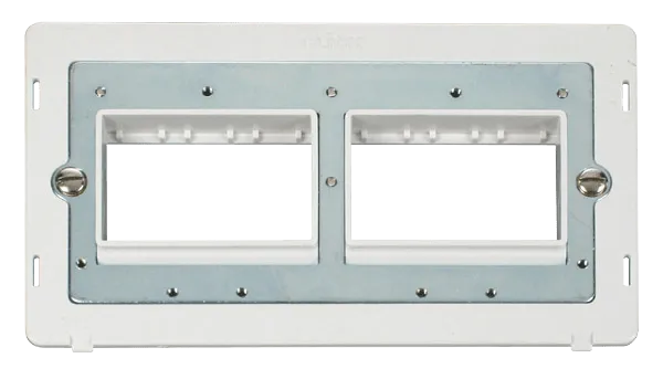 Click Definity SIN406PW 2G MiniGrid Unfurnished Plate (2 x 3) Aperture Insert - White