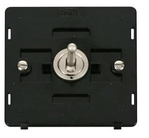 Click Definity SIN421PN 10AX 1 Gang 2 Way Toggle Switch Insert - Pearl Nickel