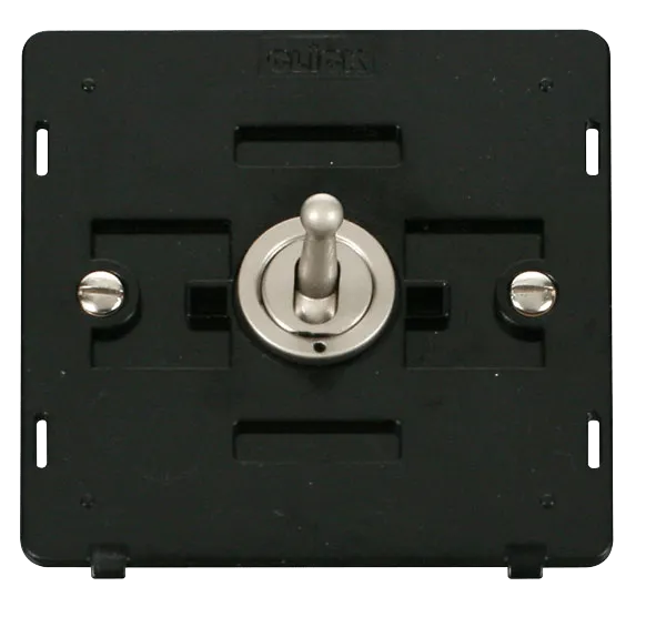 Click Definity SIN421PN 10AX 1 Gang 2 Way Toggle Switch Insert - Pearl Nickel
