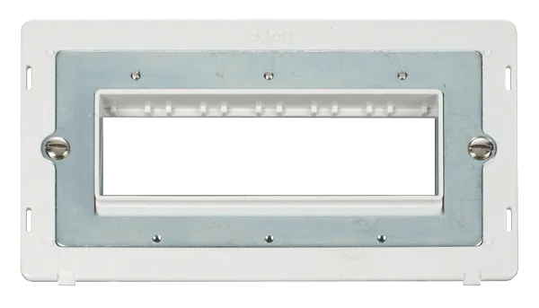 Click Definity SIN426PW 2G MiniGrid Unfurnished Plate (6 In-Line) Aperture Insert - White
