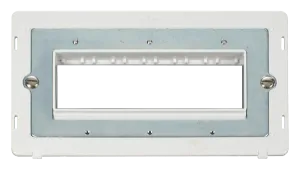 Click Definity SIN426PW 2G MiniGrid Unfurnished Plate (6 In-Line) Aperture Insert - White