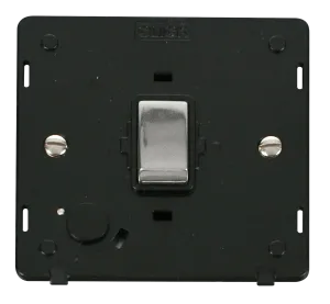 Click Definity SIN522BKCH Ingot 20A DP Switch With Flex Outlet  Insert - Black / Chrome