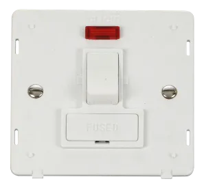 Click Definity SIN652PW 13A Fused Switched Connection Unit With Neon Insert - Polar White