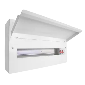 Click Elucian CUEB22MSSP19 22 Way Metal Consumer Unit with 100A Main Switch & 18mm 2 Pole Type 2 SPD