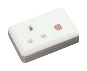 Click ES001 13A 1 Gang Trailing Socket   Neon - White