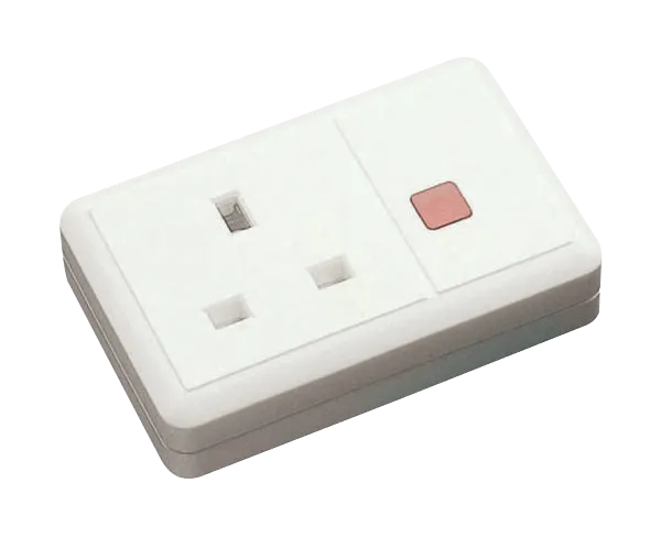 Click ES001 13A 1 Gang Trailing Socket   Neon - White