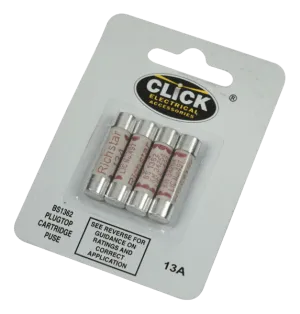 Click FU035 Card Of 4 X 13A Fuses